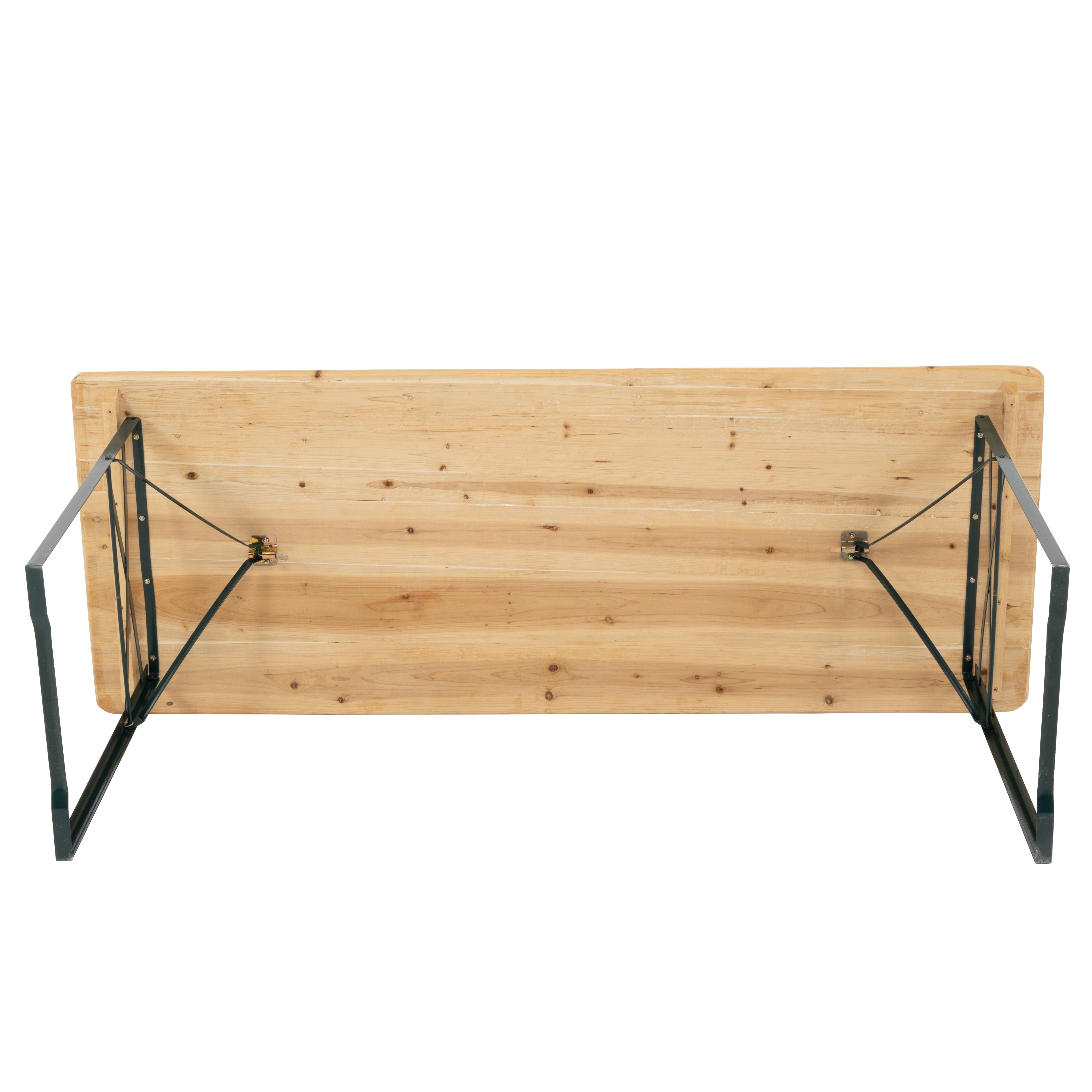 VESTIAMO CASA GIARDINO - Set Birreria da giardino con Tavolo e 2 panchine Pieghevoli